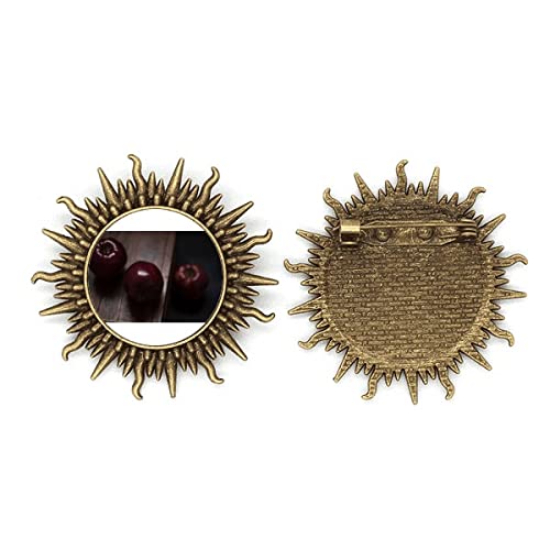 Broche en métal style soleil pour illuminer vos vestes et écharpes en hiver
