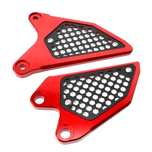 ZEXDDI Compatible With 2025 Ninja 500 SE Ninja 400 Z400 2018-2024 2025 2026 Ninja 500SE Z500 CNC Motorcycle Heel Guard Rear Set Heel Plates Guard Protector Foot Peg Protector (Red)