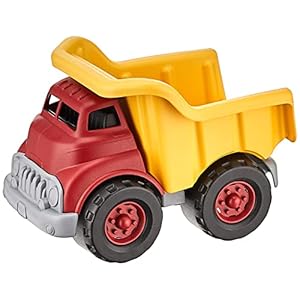 Green Toys Dump Truck, Red/Yellow CB – Pretend Play, Motor Skills, Kids Toy Vehicle. No BPA, phthalates, PVC. Dishwasher Safe, Recycled Plastic, Made in USA.