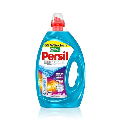 Persil Professional Color Kraft-Gel Waschmittel (130 Waschladungen), Flüssigwaschmittel Großpackung auch für Profis