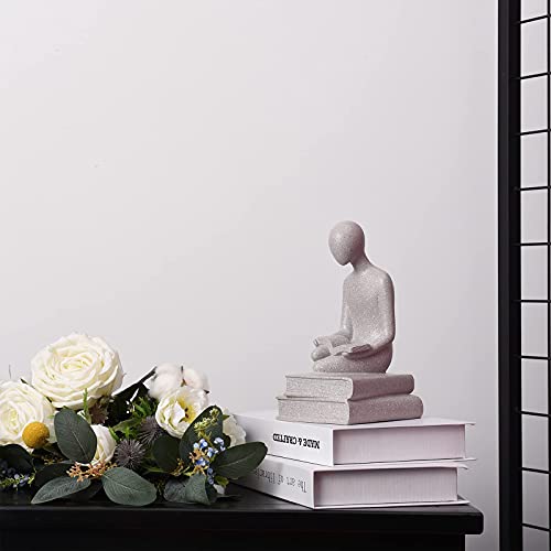 Quoowiit Modern And Simple Resin Statues, Creative Abstract Figurine Sculptures For Hallway Home Office Bookshelf Desktop Decor-143 Grey #TOP5