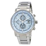シチズン ステンレススチール クロノグラフ クォーツ ブルーダイヤル メンズ腕時計 Ca0840-87M, シルバー(Silver), モダン