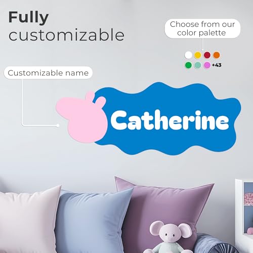 Vinilo decorativo personalizado con cerdito para pared miniatura 2