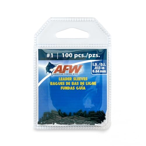 American Fishing Wire Single Barrel Crimp Sleeves, Size #1/.033