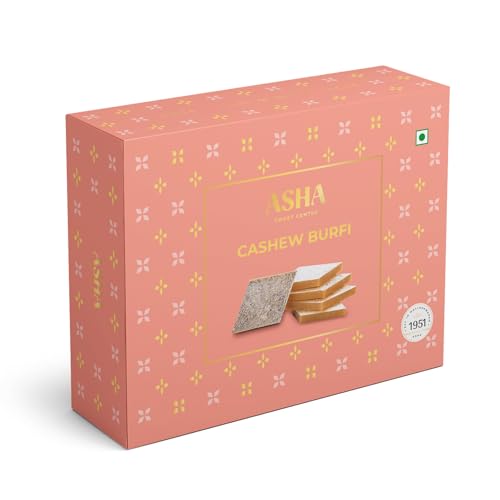 Image of ASHA SWEETS Premium Handcrafted Kaju Katli 250gm (Pack of 4)|Authentic Indian Cashew Barfi Made With Fresh Cashew| Exclusive Sweets Gift Box For Any Occasion and Celebration |Delicious & Healthy Sweet