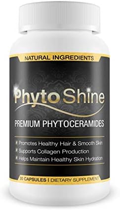 Green Hills PhytoShine- Premium Phytoceramides- The Ultimate Beauty Supplement- Promote Healthy Hair, Skin, and Nails,Boost Collagen Production, Maintain Healthy Skin Hydration