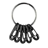 Swatom Mini SF Alloy Carabiner Clip Tiny Spring Snap Hook Carabiners for Backpack Camping Bottle Usi