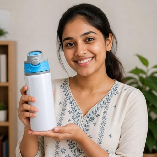 Image of Personalized KPOP Printed Aluminium Sipper Bottle 600ml for Kids | Custom Name School Water Bottle | Birthday Return Gifts | Gift for Brother, Sister, Friends|Customised Gift