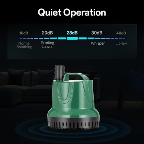 Image of Jainsons Pet Products 60W Submersible Water Pump RS-5000R | 2500 Litres /Hour | 3m Max Lift | 220V AC for Fish Tank, Fountain, Hydroponics