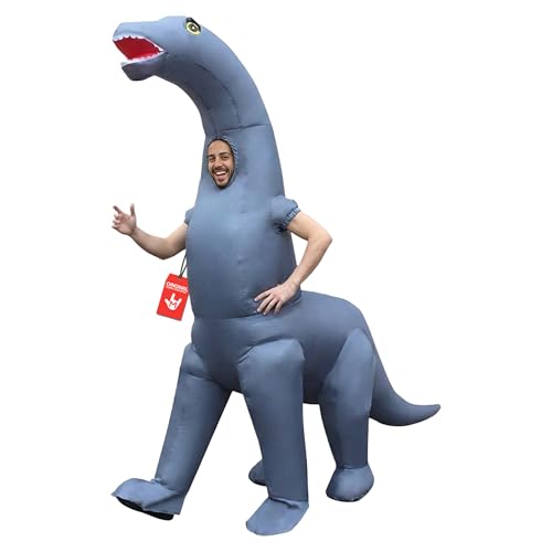 Morph Gonflable Costume, Homme, MCGIDI, Diplodocus Dinosaure Adultes, Taille Unique