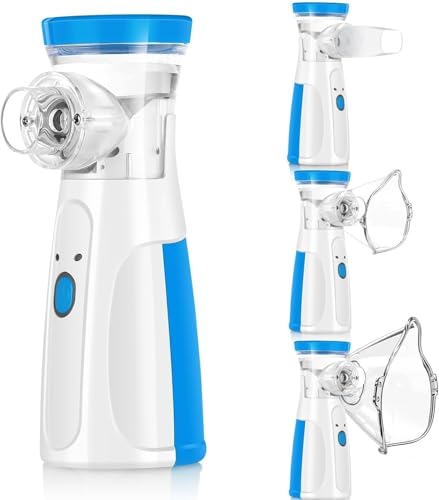 Image of Portable Steam Inhaler Machine for Cold & Cough Relief | Facial Steamer for Nose, Throat & Sinus Congestion | Hot Steam Vaporizer for Adults & Kids | Easy Breathing Therapy Device