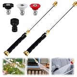 2026 New Power Washer for Garden Hose, Portable High Pressure Water Washer with 3 Adjustable High-Pressure Nozzles, Multifunctional Outdoor Cleaning Tool for Patio, Garden and Exterior Surface -2 Sets