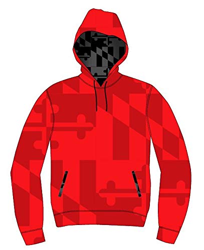 Maryland Printed Souvenir Hoody with Front Kangaroo Pockets and Hidden Media Player Pocket2