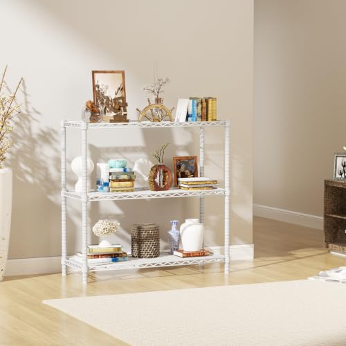 Image of ROOMTEC 3-Tier Heavy Duty Wire Shelving Unit, 40 inch W x 16 inch D x 36 inch H Garage Shelving, 1200 lbs Total Capacity Adjustable Storage Rack, Metal Shelf for Kitchen, Pantry, Laundry Room, Basement