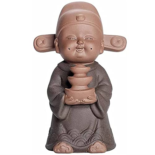 Dieu de la Fortune en argile violette RLKHXBS statue de thé et décoration de bureau