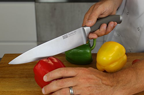 Taylors Eye Witness Syracuse Chefs/Cooks Kitchen Knife - Professional 20cm/8 Inch Cutting Edge, Multi Use. Precision Ground, Razor Sharp, Ultra Fine Blade. Soft Textured Grey Handle, Excellent Grip. - Image 5