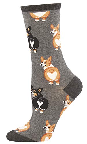 Socksmith Corgi Butt Socks Charcoal Heather Size 9-11, 1 EA