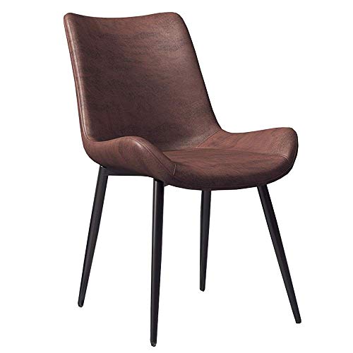 Wohnaccessoires Stuhl Modernes Design Esszimmerstühle Hochlehner Sitz PU-Leder Gepolsterter Sitz Home Office Stuhl mit stabilen Metallbeinen
