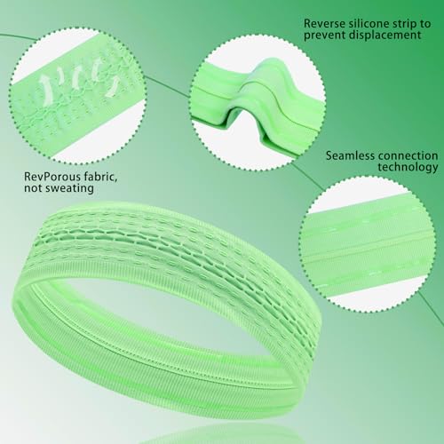 Image of Workout Headbands Non Slip Headband Sport Headbands Sweatbands Elastic Sport Hair Bands for Sports Travel Indoor Fitness Gym