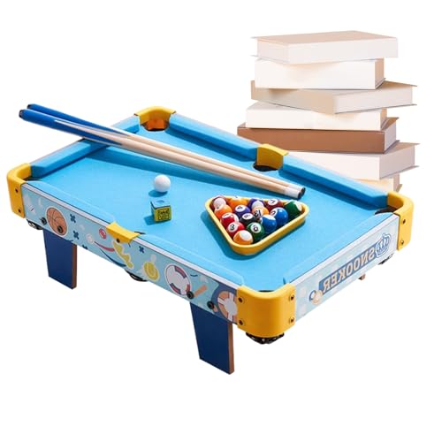 Mesa de billar para niños, divertido juguete educativo plegable, mesa de billar en miniatura con bolas y tacos, para niños, adultos, familia, al aire libre, salón, sala de juegos, reunión de fiesta