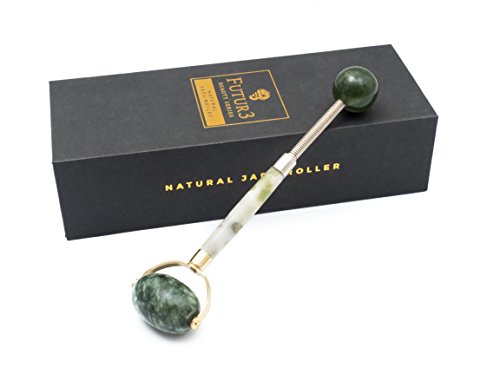 Futur3 Beauty Jade Roller Massager for Face and Neck- Facial Massage Roller for Rejuvenated Younger Looking Skin- Premium Quality Skincare Tool Prevents Wrinkles - Cosmetic Tool for Facial Beauty
