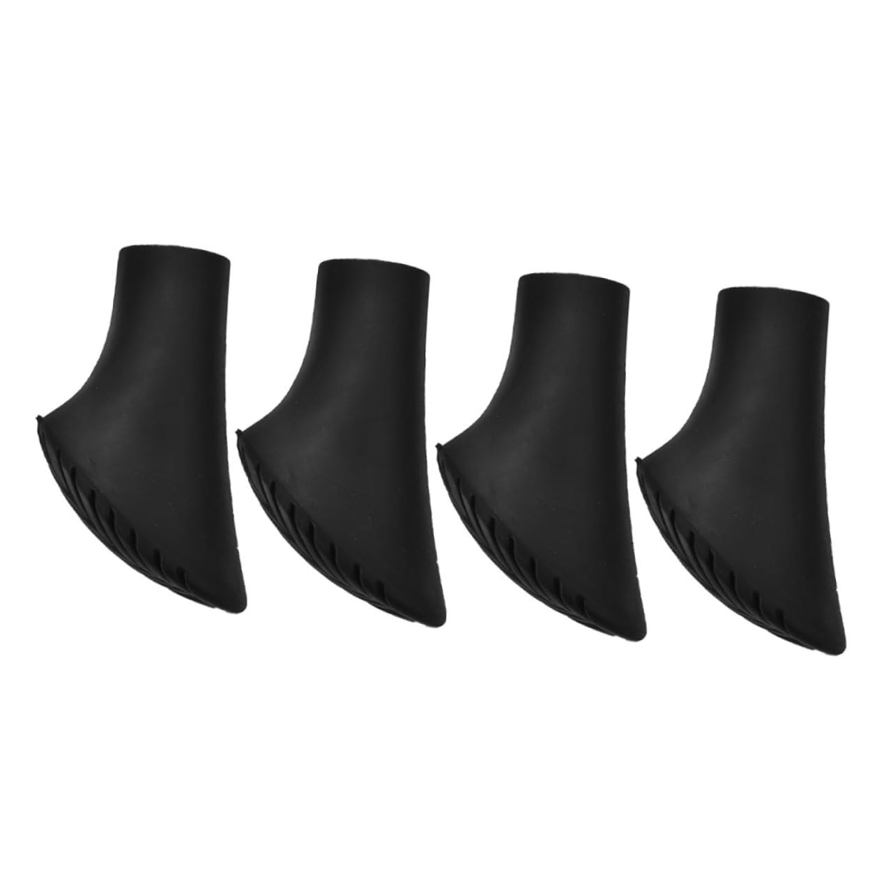 Abaodam 4pcs Outdoor Trekking Pole Accessories Hiking Poles Tips Accessories Crutch Bottom Caps Silicone Cover Crutches Replacement Ends Crutches Tips Black