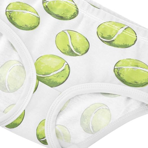 ZZKKO Tennis Ball Sport Girls Underwear Toddler Panties for Girls Comfort Brief Size 2-8T3