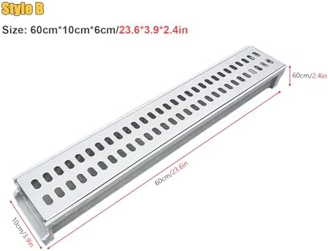 Efficient Linear Drainage Trench with Removable Grate for Outdoor Water Management, Prevent Flooding, Durable Design for Patios, Gardens, and Driveways