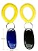 HoAoOo Pet Training Clicker with Wrist Strap - Dog Training Clickers (Black + Blue)