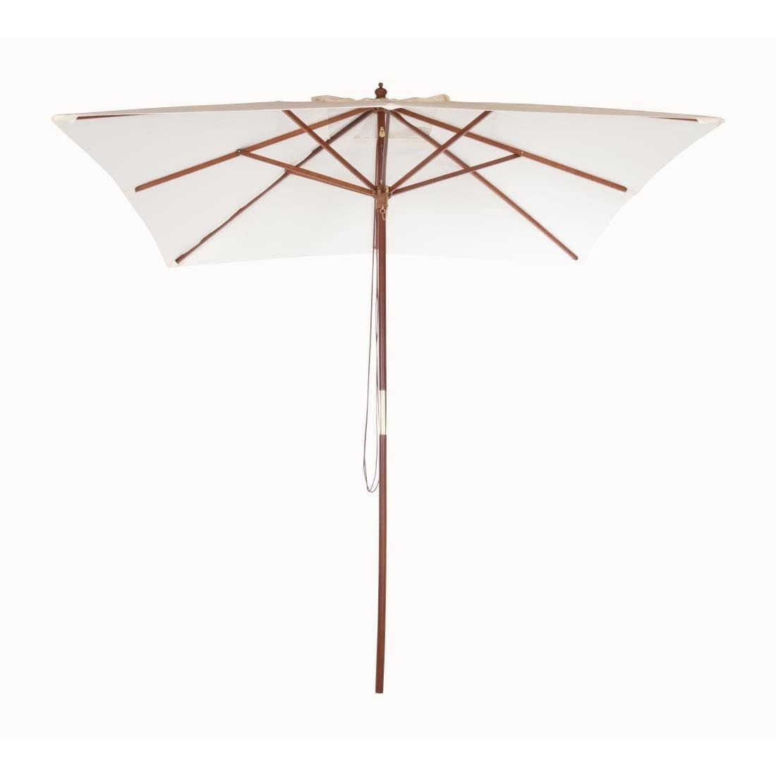 Bolero GH988 Parasolà poulie simple carré Crème 2,5 m de diamètre