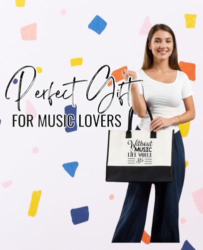Bolso Tote de Lona para Mujeres Músicas InnoBeta miniatura 4