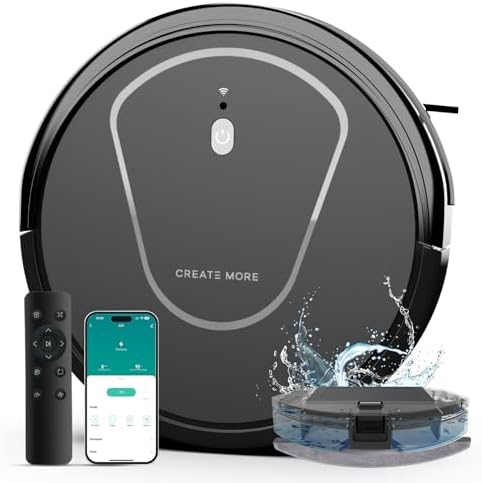 Bagotte Robot Vacuum and Mop Combo, 3-in-1 Robotic Vacuum Cleaner...