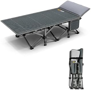 キャンプ用コット 頑丈なポータブル折りたたみ式スリーピングベッド キャンプ テント オフィス アウトドア 旅行 宿泊用大人用スリーピングコット 440ポンド/200kgまで対応 折り畳みベッド シングル 簡易ベッド