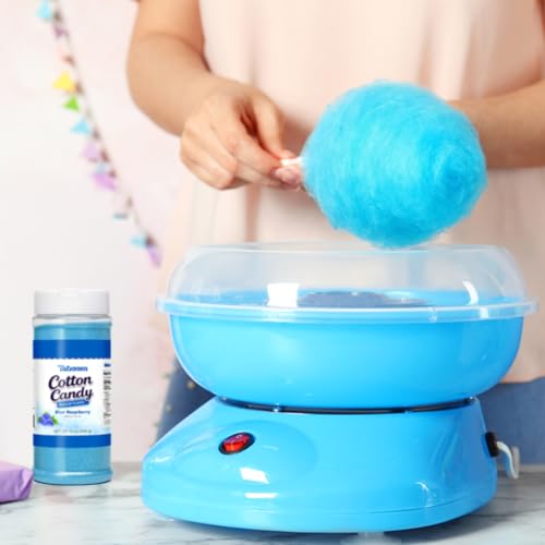 Image of Cotton Candy Sugar Floss Variety Pack - Grape, Raspberry & Cherry Flavors, 3 Bottles (12oz Each) Includes 55 Cones for Home & Commercial Cotton Candy Machines, Parties, Carnivals & Events