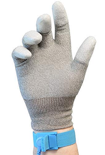 Otovon [1 Pair] ESD Anti Static Top Fit Finger PU Coated Hand Gloves, Size - M (B07JPXP2Q9) Amazon Price History, Amazon Price Tracker