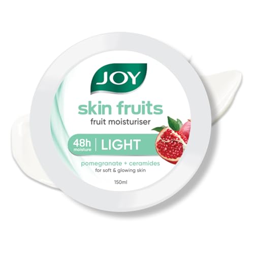 Joy Skin Fruits Non-Oily Fast Absorbing Light Moisturizer with Vitamin Complex, Ceramides and Jojoba Esters, Non-Oily Cream for Face - For All Skin Types - 150 ml
