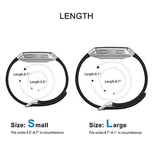 Image of AIUNIT Compatible Ionic Bands for Men Women Teens Kids Large Small, Strap Sport Accessory Wristband Design for Ionic Smart Watch