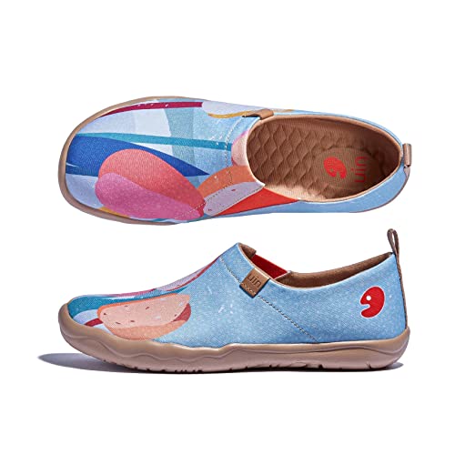 Image of UIN Women's Slip On Shoes Colorful Comfortable Lightweight Art Travel Sneakers Casual Floral Stylish Everyday Loafers