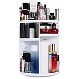 360 Rotating Beauty Makeup Organizer, Makeup Brush Perfume Storage Holder Carousel Spinning Vanity...