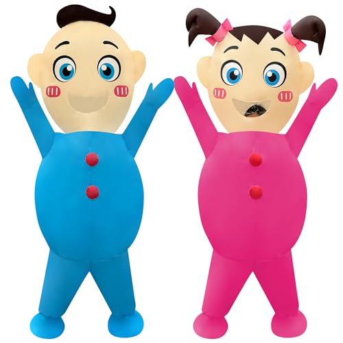 Awaqi 2 Pack Adult Inflatable Costume, Baby Design Blow Up Suit for Men and Women - Funny Gender...