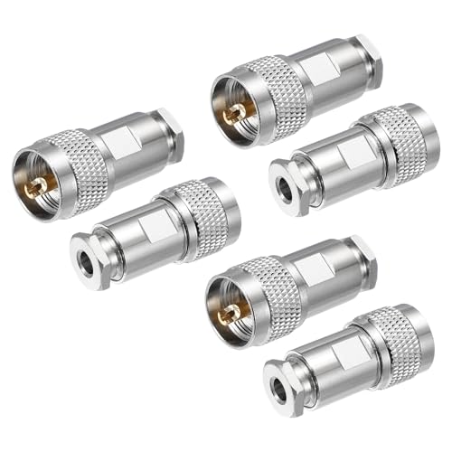 Conectores de abrazadera UHF macho para reparar cables coaxiales RG58 dañados