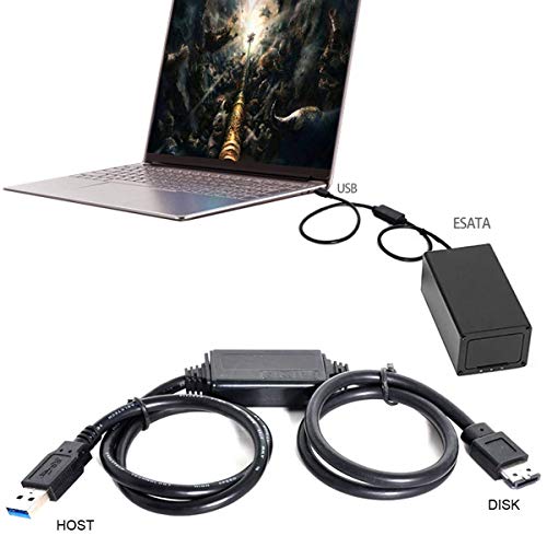 Cable USB 3.0 a Power Over eSATA DC5V Adaptador miniatura 5