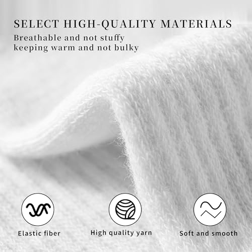 12 Packs Crew Socks for Womens and Men Cushioned Long Socks Cotton Athletic Socks for Hiking Running(6 Pairs)2