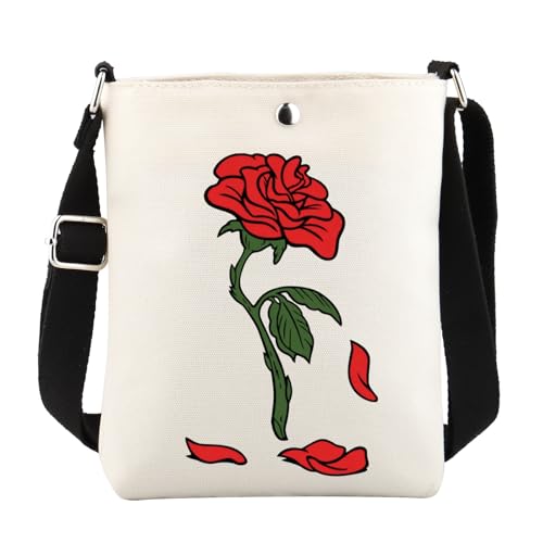 VAMSII Beauty Rose Crossbody Bag Beauty Princess Gift Fairytale Lover Gift