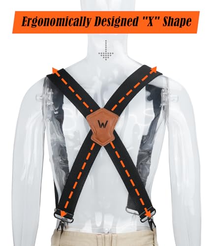 WELKINLAND HD Elastic Work Suspenders, Heavy Duty Suspenders For Men, 2-Inch Wide Suspenders For Men, Mens Suspender For Jeans, Man Suspender With Hooks For Belt Loop, Work Suspender For Man - Thumbnail 7