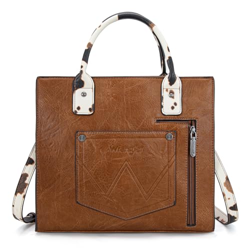 Wrangler Tote Bag for Women Western Cowhide Purse and Wallet Set4