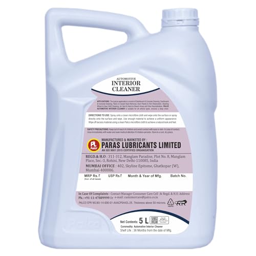 Image of PALCO Interior Cleaner for Car 5 LTR, Upholstery & Car Interior Cleaning
