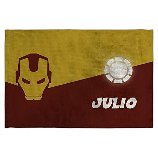 LolaPix Mantel Personalizado. Mantel Infantil Personalizado con Nombre. Superheroes. Mantel de Tela Poliester con Textura Tipo Lino. 45x30 cm. Regalos Pesonalizados. Varios Diseños. Iron Man | Ya disponible en tu tienda friki favorita! En mundofriki.es!