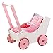 Produktbild Haba 950 - Puppenwagen Herzen, niedlicher Puppenwagen aus Holz mit mit zweifach verstellbarem Bügel, Matratze, Kissen und Decke, Spielzeug ab 12 Monaten