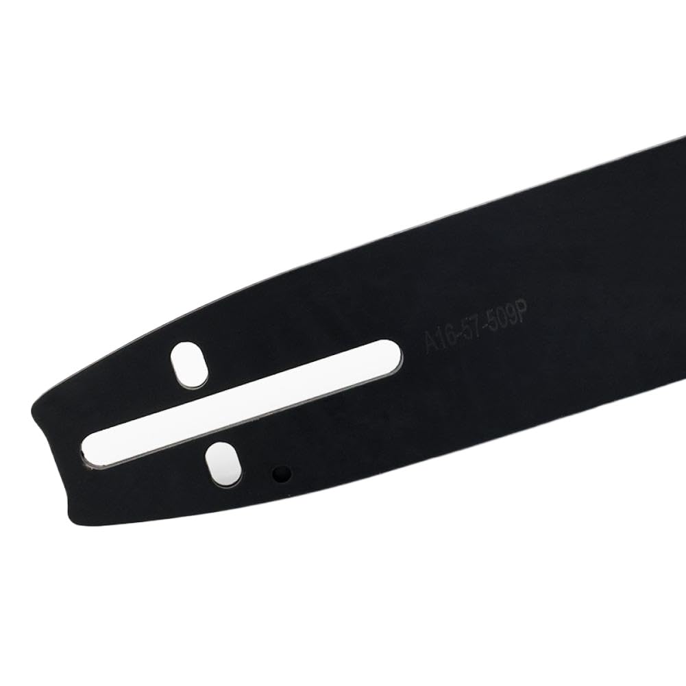 Barra guía de repuesto con cadena compatible con motosierras de 16 pulgadas, paso de 3/8 pulgadas, calibre de 0,050 pulgadas, 57 eslabones